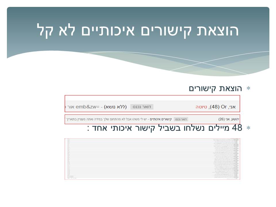 מיילים להחלפות קישורים